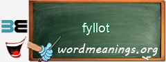WordMeaning blackboard for fyllot